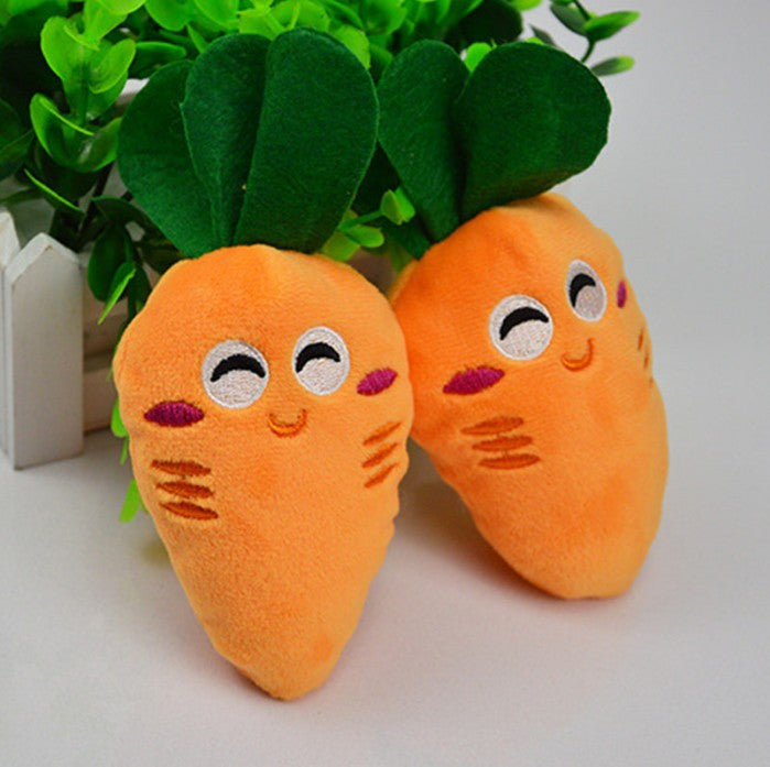 Puppy Chew Squeaker Lint Sound Carrot Toys