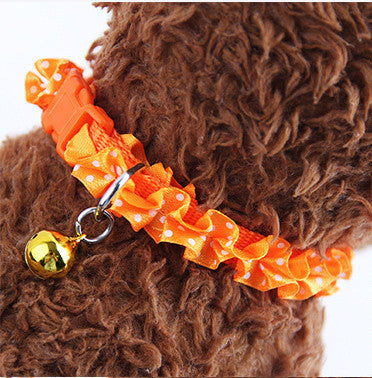 Lace 4 Color Pet Dog Cat Collar with Bells