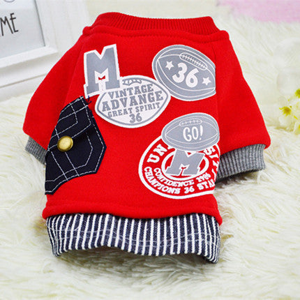 Cotton Pet Baseball Costume Sweatshirt