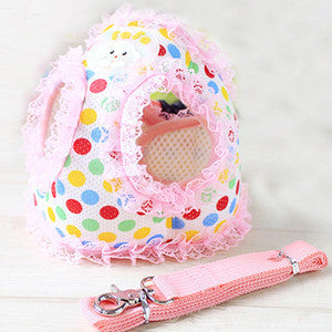 Cute Lace Pet Harness With Leash Extra Soft Flannelette